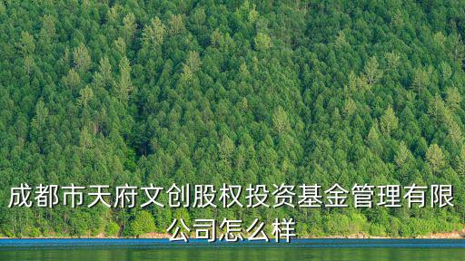 成都市天府文創股權投資基金管理有限公司怎么樣