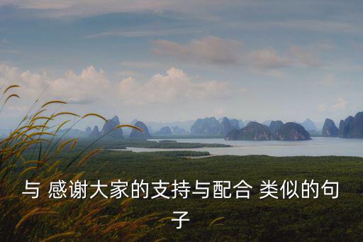 與 感謝大家的支持與配合 類似的句子