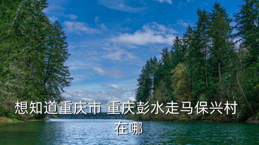 想知道重慶市 重慶彭水走馬保興村 在哪