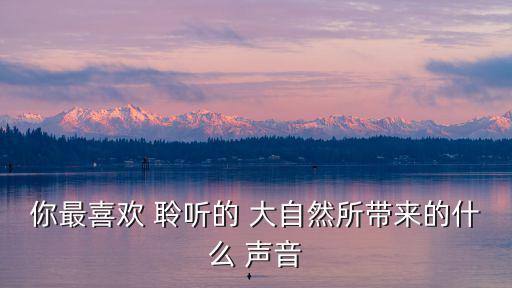 聆聽大自然的聲音,聽著窗外的蟬鳴感覺和大自然那么近