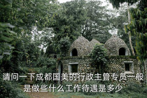 請問一下成都國美的行政主管專員一般是做些什么工作待遇是多少