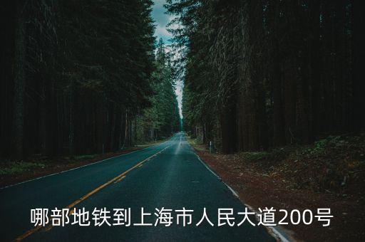 哪部地鐵到上海市人民大道200號