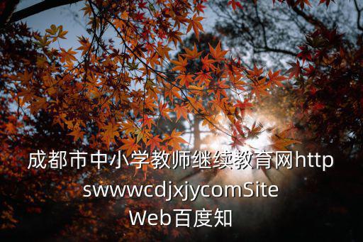 成都市中小學(xué)教師繼續(xù)教育網(wǎng)httpswwwcdjxjycomSiteWeb百度知