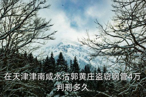 在天津津南咸水沽郭黃莊盜竊鋼管4萬判刑多久