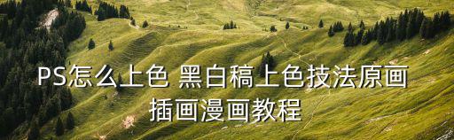 黑白插畫,ps人物cg寫實漫畫上色教程視頻教程