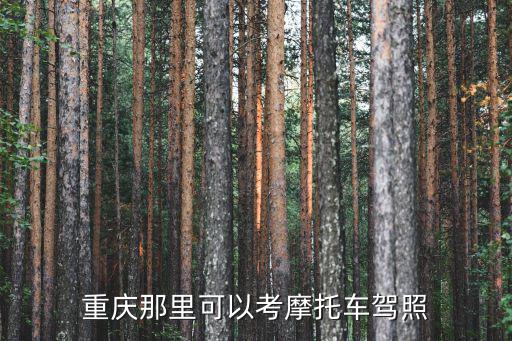 重慶那里可以考摩托車駕照