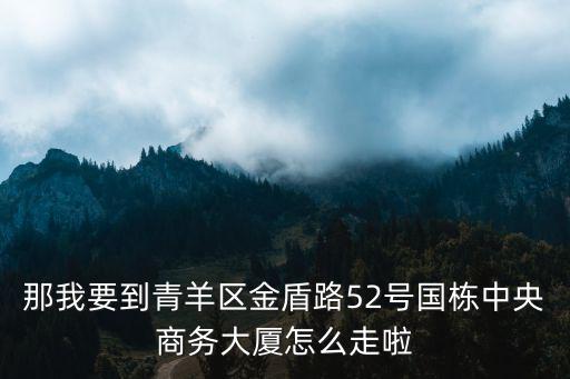 那我要到青羊區金盾路52號國棟中央商務大廈怎么走啦