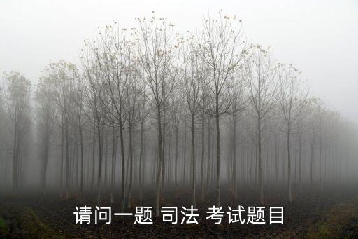 請問一題 司法 考試題目