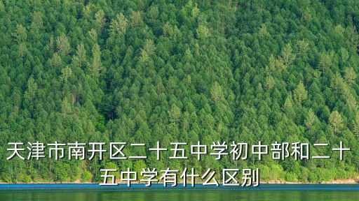 天津市南開區二十五中學初中部和二十五中學有什么區別