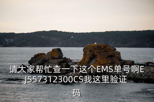 請大家幫忙查一下這個EMS單號啊EJ557312300CS我這里驗證碼