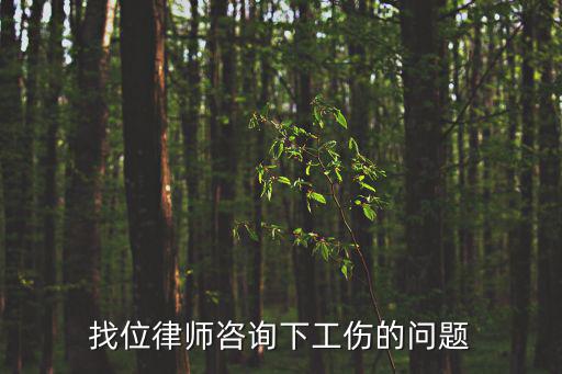 找位律師咨詢下工傷的問(wèn)題