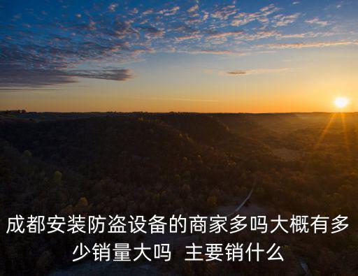 成都安裝防盜設(shè)備的商家多嗎大概有多少銷量大嗎  主要銷什么