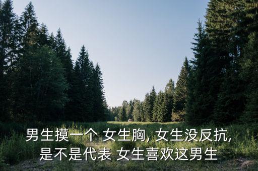 男生摸一個 女生胸, 女生沒反抗,是不是代表 女生喜歡這男生