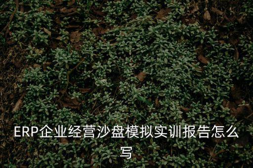 ERP企業經營沙盤模擬實訓報告怎么寫