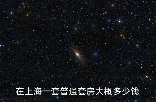 在上海一套普通套房大概多少錢