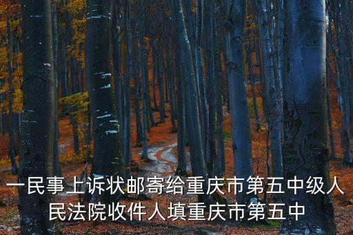 一民事上訴狀郵寄給重慶市第五中級人民法院收件人填重慶市第五中