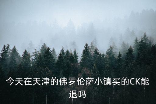 今天在天津的佛羅倫薩小鎮買的CK能退嗎