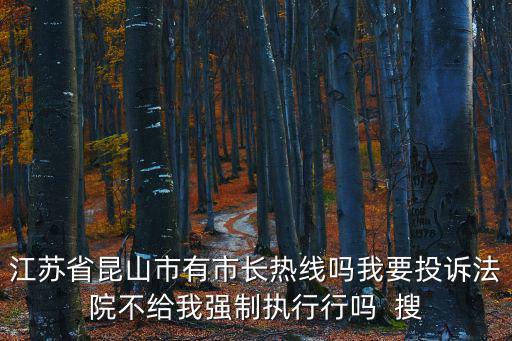 江蘇省昆山市有市長熱線嗎我要投訴法院不給我強制執(zhí)行行嗎  搜