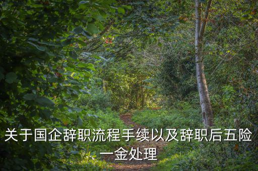 關于國企辭職流程手續以及辭職后五險一金處理