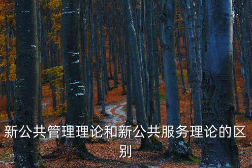 新公共管理理論和新公共服務理論的區別