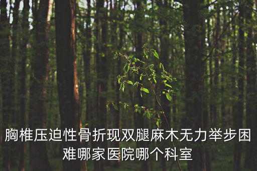 胸椎壓迫性骨折現雙腿麻木無力舉步困難哪家醫院哪個科室