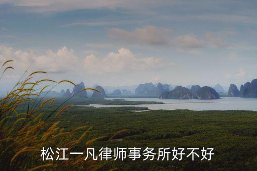 松江一凡律師事務(wù)所好不好