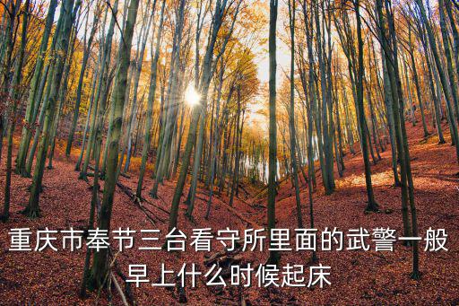重慶市奉節縣所有特警，重慶市奉節三臺看守所里面的武警一般早上什么時候起床