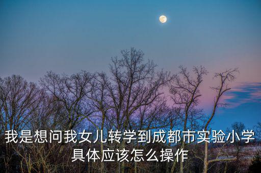 我是想問我女兒轉學到成都市實驗小學具體應該怎么操作