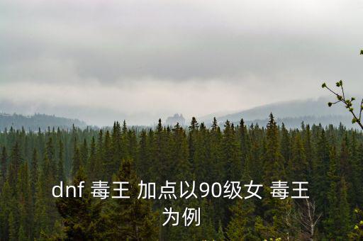 dnf 毒王 加點以90級女 毒王為例