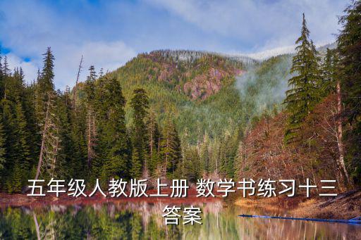  五年級人教版上冊 數學書練習十三 答案