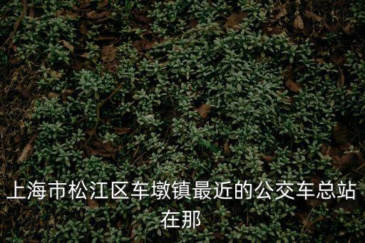 上海市松江區車墩鎮最近的公交車總站在那