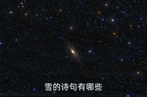 關于寫雪的詩句，關于雪的古詩句子