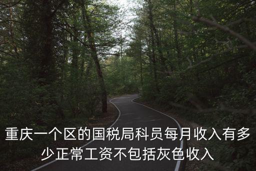 重慶一個區(qū)的國稅局科員每月收入有多少正常工資不包括灰色收入