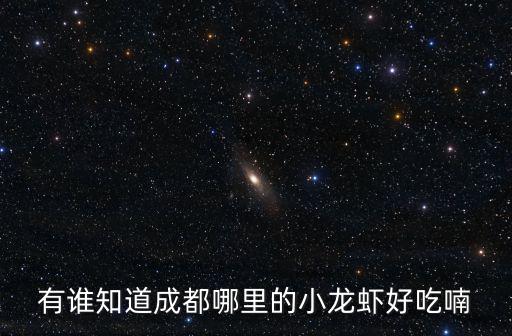 有誰知道成都哪里的小龍蝦好吃喃