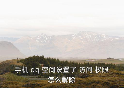 手機(jī) qq 空間設(shè)置了 訪問(wèn) 權(quán)限怎么解除