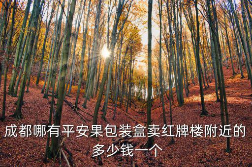 成都哪有平安果包裝盒賣紅牌樓附近的 多少錢一個