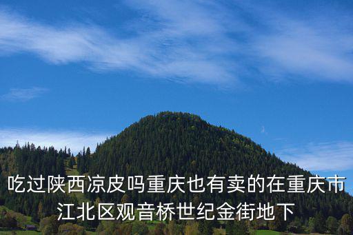 吃過陜西涼皮嗎重慶也有賣的在重慶市江北區觀音橋世紀金街地下