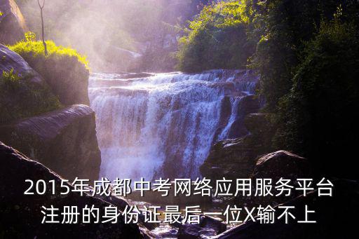 2015年成都中考網絡應用服務平臺注冊的身份證最后一位X輸不上