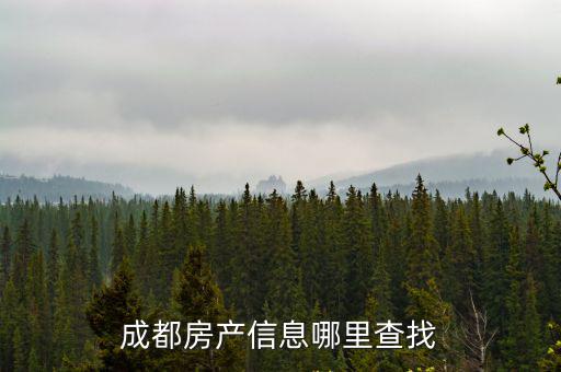 成都房產(chǎn)信息哪里查找