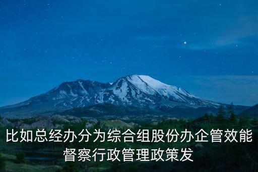 比如總經(jīng)辦分為綜合組股份辦企管效能督察行政管理政策發(fā)