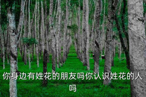 你身邊有姓花的朋友嗎你認識姓花的人嗎