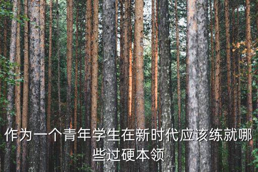 作為一個青年學生在新時代應該練就哪些過硬本領