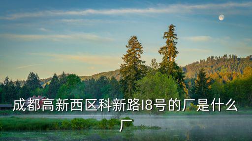 成都高新西區科新路I8號的廠是什么廠