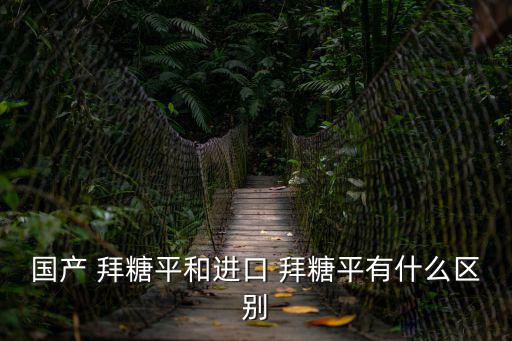 國產 拜糖平和進口 拜糖平有什么區別