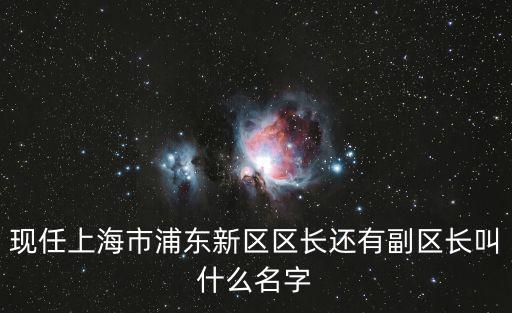 現任上海寶山區區長，現任上海市浦東新區區長還有副區長叫什么名字