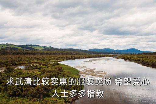 求武清比較實惠的服裝賣場 希望愛心人士多多指教
