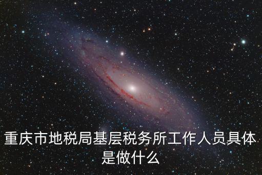 重慶市地稅局基層稅務所工作人員具體是做什么
