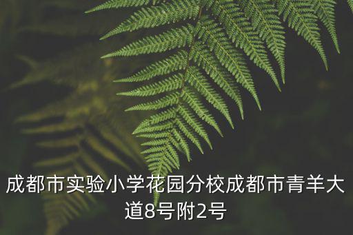 成都市實驗小學花園分校成都市青羊大道8號附2號