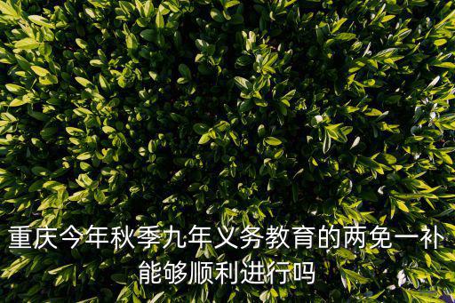重慶今年秋季九年義務教育的兩免一補能夠順利進行嗎