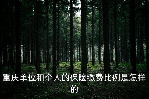 重慶單位和個(gè)人的保險(xiǎn)繳費(fèi)比例是怎樣的